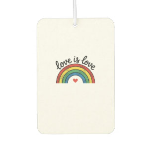 Love Is Love Vintage Rainbow Heart Shirt Design_1 Car Air Freshener