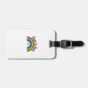 Love Is Love Vintage Rainbow Heart Shirt Design_1 Luggage Tag