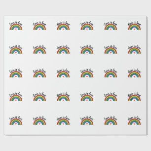 Love Is Love Vintage Rainbow Heart Shirt Design_1 Wrapping Paper