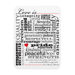 Love Is Love, Words Matter Magnet