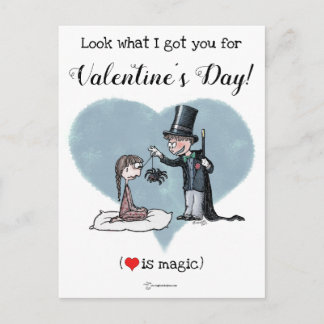 Love is magic Valentine's Day Postcard