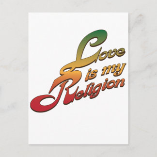 Love is My Religion Postcard