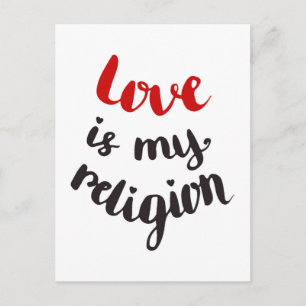 Love Is My Religion Postcard