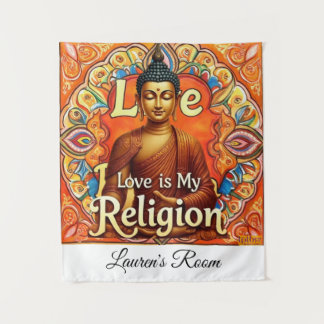 LOVE IS MY RELIGION WALL ART TAPESTRY