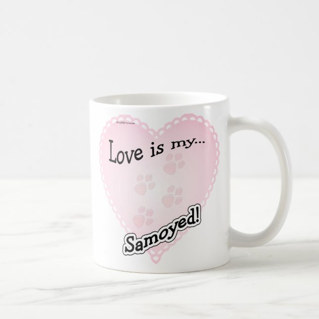 Love is My Samoyed Coffee Mug (Right)