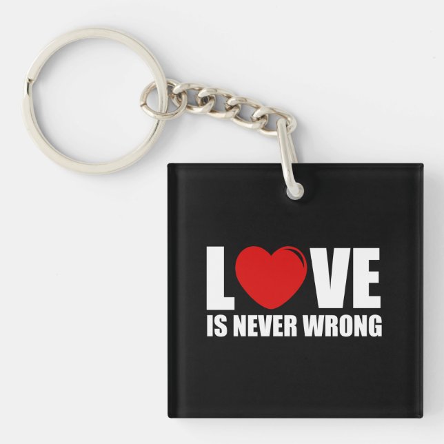 Love is never wrong key ring (Front)