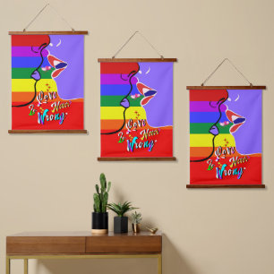 Love Is Never Wrong pride Hanging Tapestry
