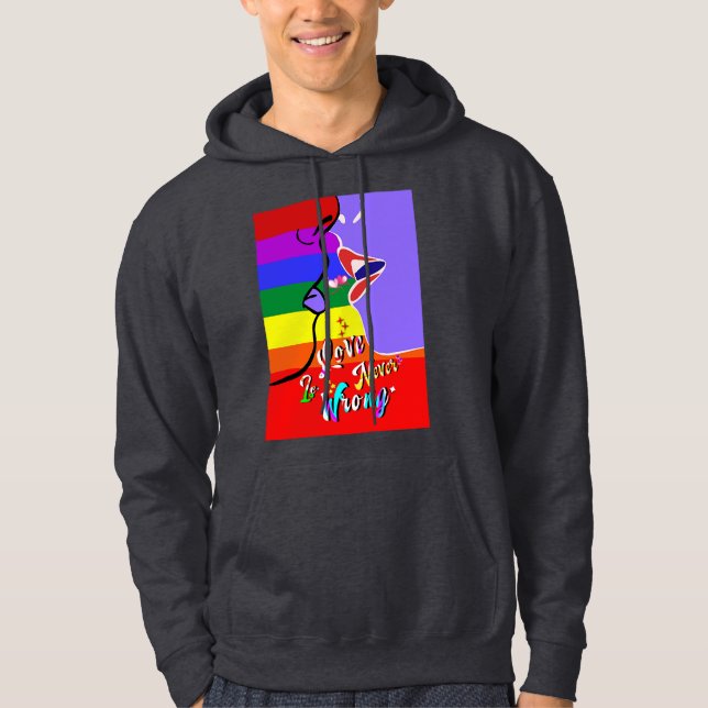 Love Is Never Wrong pride Hoodie (Front)