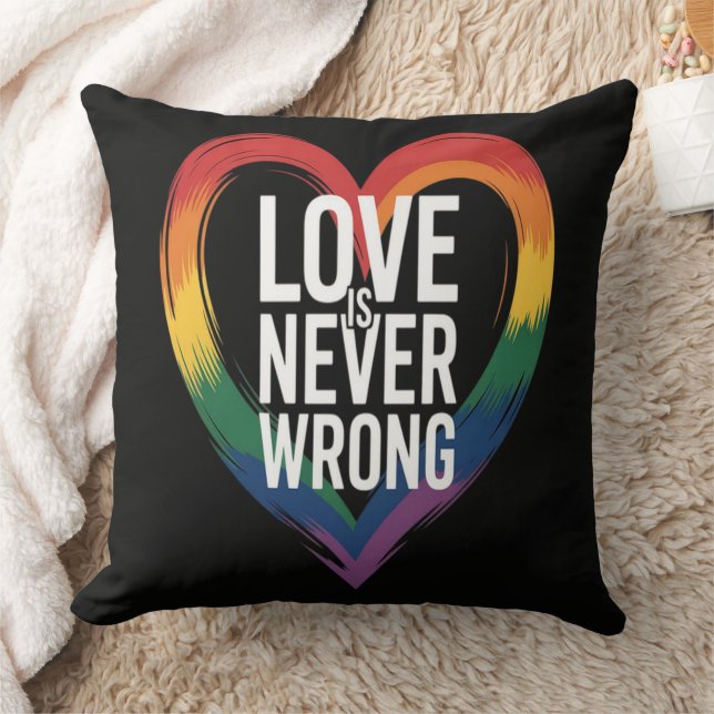 Love is never wrong Pride Month LGBT Cushion (Blanket)