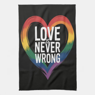 Love is never wrong Pride Month LGBT Tea Towel