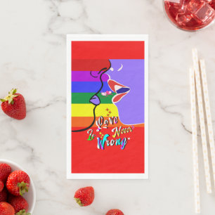 Love Is Never Wrong pride Napkin