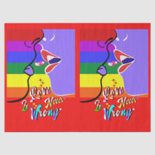 Love Is Never Wrong pride Tissue Paper