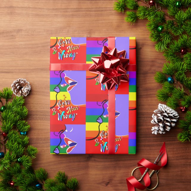 Love Is Never Wrong pride Wrapping Paper (Holiday Gift)