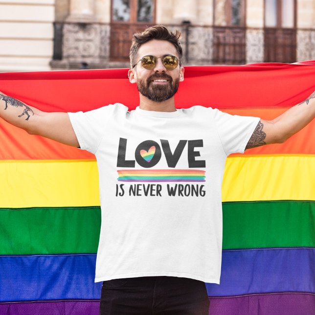 Love is never wrong rainbow LGBTQ pride month T-Shirt (Creator Uploaded)
