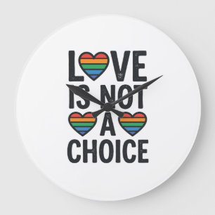 Love Is Not a Choice Rainbow Pride Vintage Shirt D Large Clock