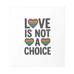 Love Is Not a Choice Rainbow Pride Vintage Shirt D Notepad