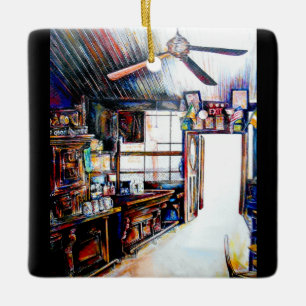 Love is Not a Wall, It's a Bridge Ceramic Ornament