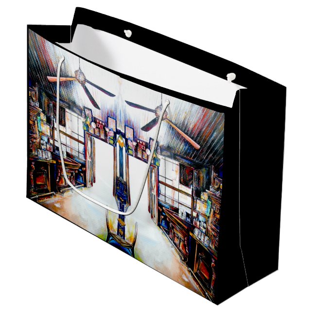 Love is Not a Wall, It's a Bridge Large Gift Bag (Front Angled)