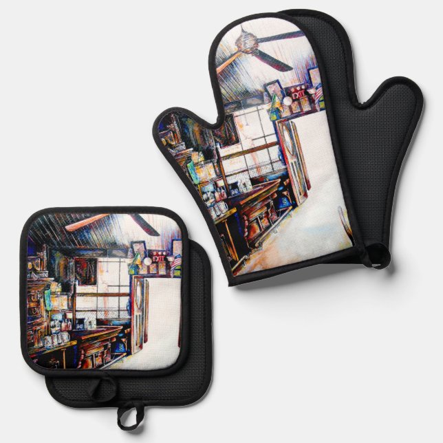Love is not a Wall, It's a Bridge Oven Mitt & Pot Holder Set (Front/Back)