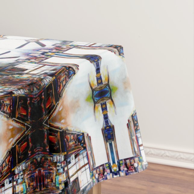 Love is Not a Wall, It's a Bridge Tablecloth (In Situ)