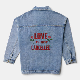 Love is not cancelled baby denim jacket