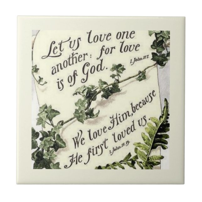 Love Is Of God Ceramic Tile (Front)