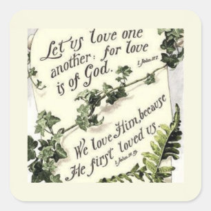 Love Is Of God Square Sticker