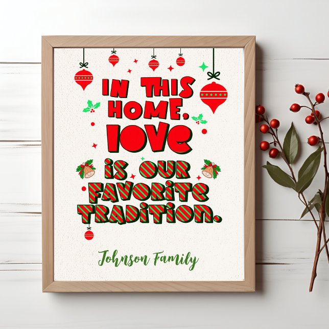Love is Our Tradition - Custom Family Christmas Poster (Creator Uploaded)
