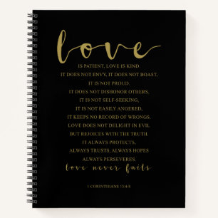 Love is patient, 1 Corinthians 13:4-8 Notebook