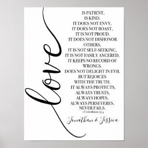 Love is patient 1 Corinthians 13  personalized Poster