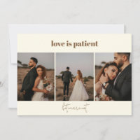 Love is Patient 4 Photo Wedding Elopement Announce