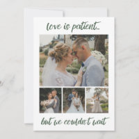 Love is Patient 6 Photo Wedding Elopement Announce