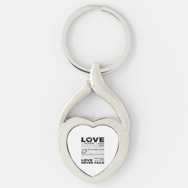 Love Is Patient And Kind Does Not Envy Boast Class Key Ring (Front)
