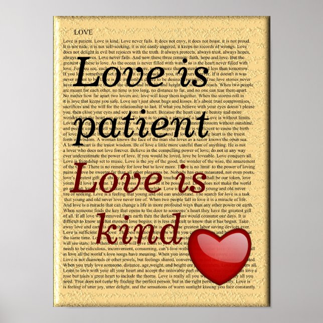 love is patient - art poster (Front)