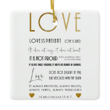 Love is patient BIble verse Typography Gold Chic