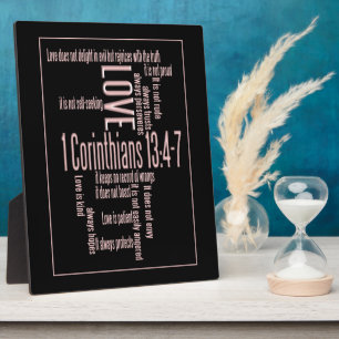 Love is Patient Black & Blush Plaque