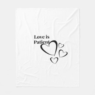 Love Is Patient Calm Aesthetic  Fleece Blanket