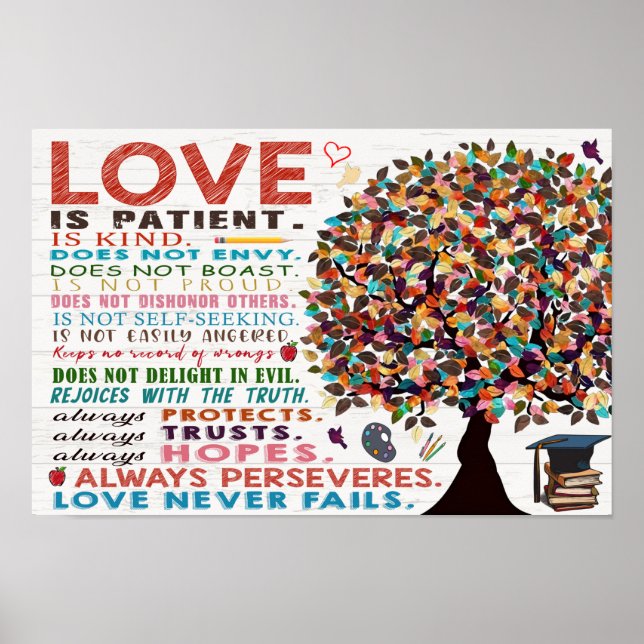 Love is patient Classroom Poster (Front)