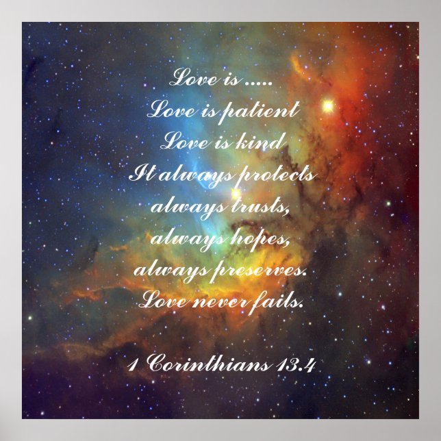 Love is patient Corinthians Poster (Front)