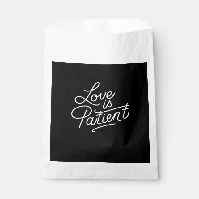 Love Is Patient Corinthians Scripture Typography C Favour Bag (Front)