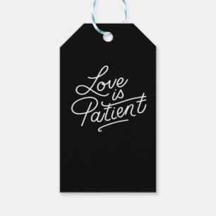 Love Is Patient Corinthians Scripture Typography C Gift Tags