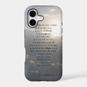 Love is Patient, Corinthians verse, clouds iPhone