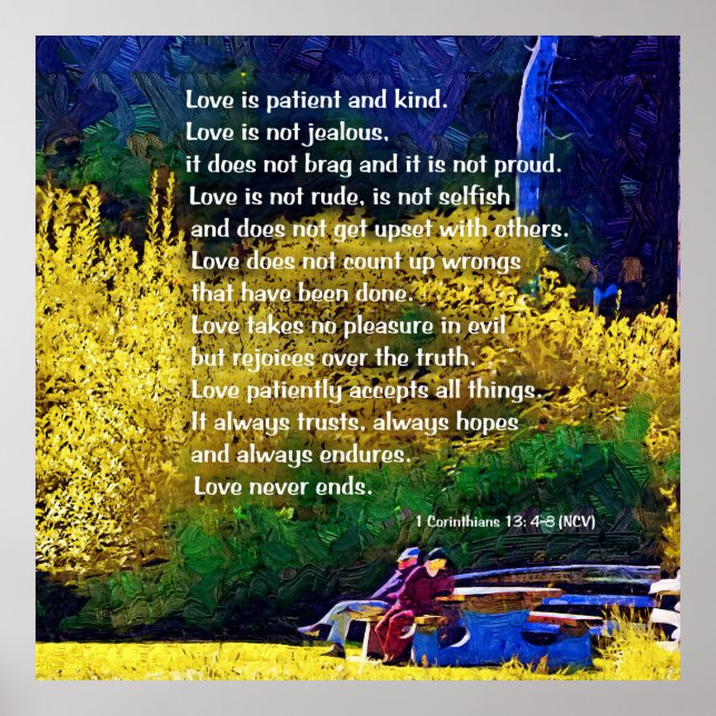 Love Is Patient: Couple In The Park Poster (Front)