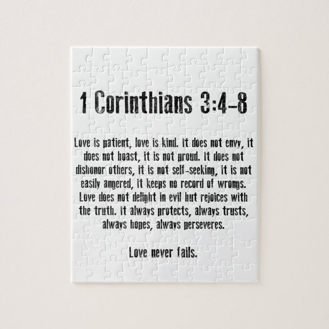 Love is Patient Jigsaw Puzzle (Vertical)