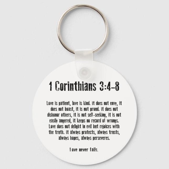 Love is Patient Key Ring (Front)