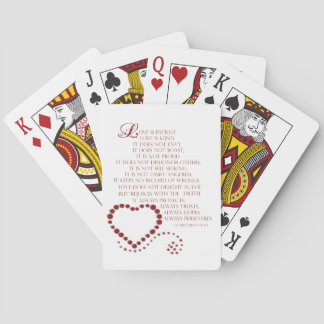 Love is patient love is kind 1 Corinthians 13: 4-7 Playing Cards