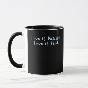 Love Is Patient Love Is Kind Blue Minimal Aestheti Mug