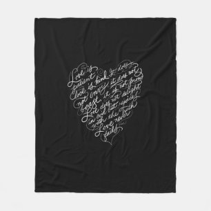 Love Is Patient Love Is Kind Christian Inspiration Fleece Blanket