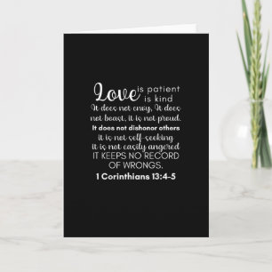 Love Is Patient Love Is Kind Corinthians Christian Card