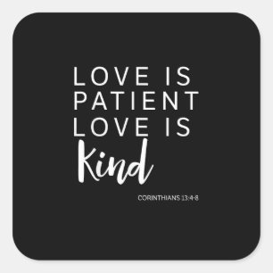 Love Is Patient Love Is Kind Corinthians Faith Gif Square Sticker
